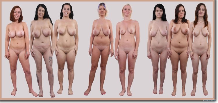 Naked women of different shapes