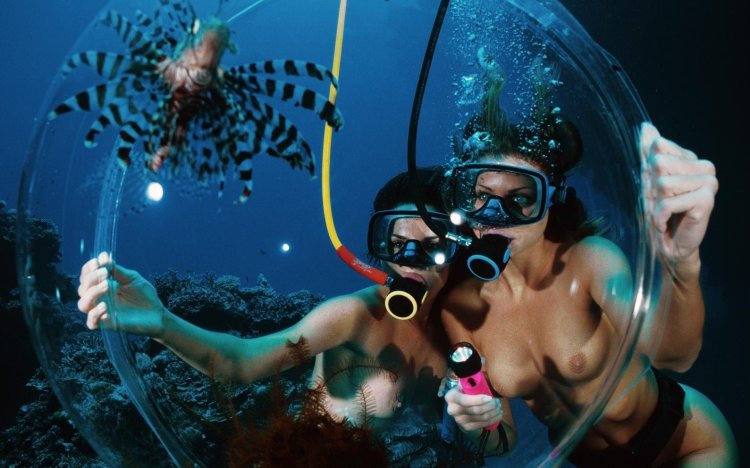 Girl with scuba gear