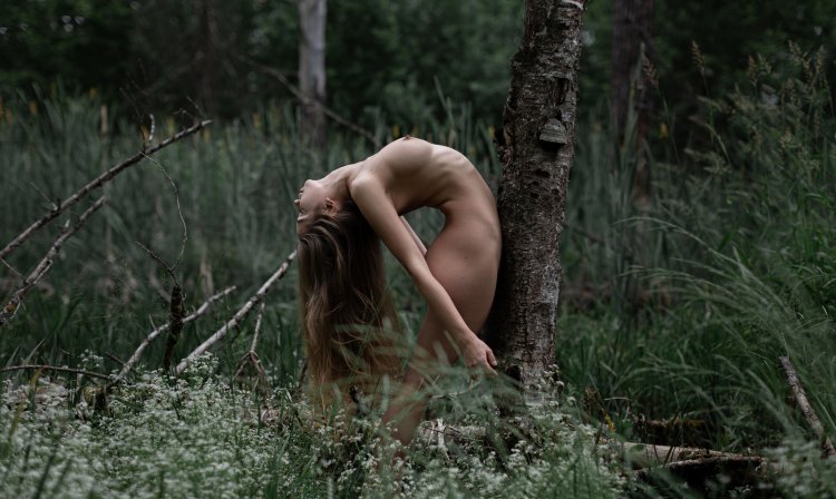 Nude in the forest