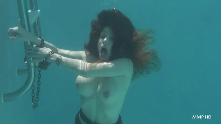 Naked girls underwater