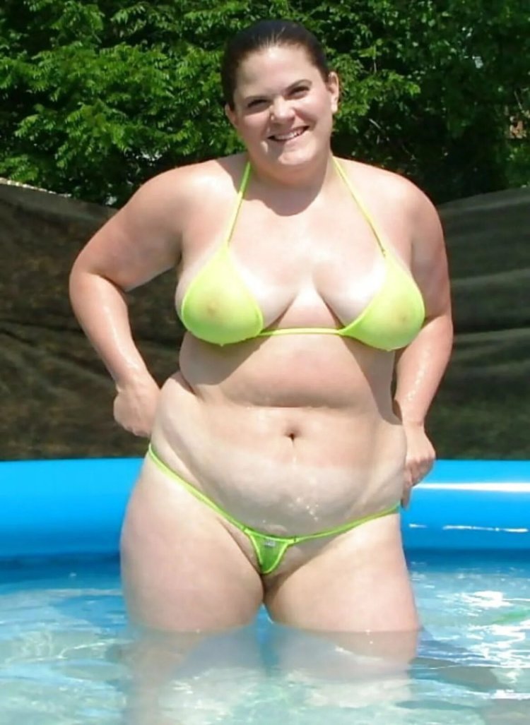 Bbw in a swimsuit