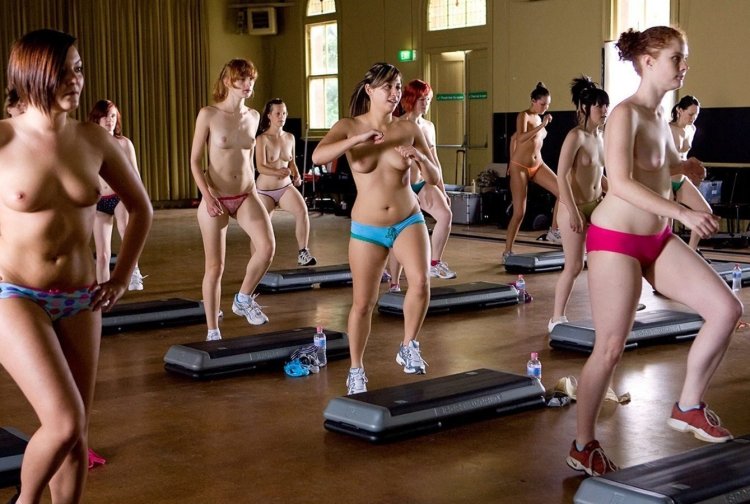 Naked aerobics