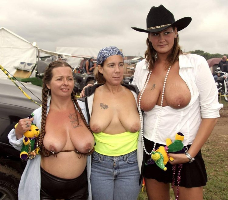 Showed boobs at the festival