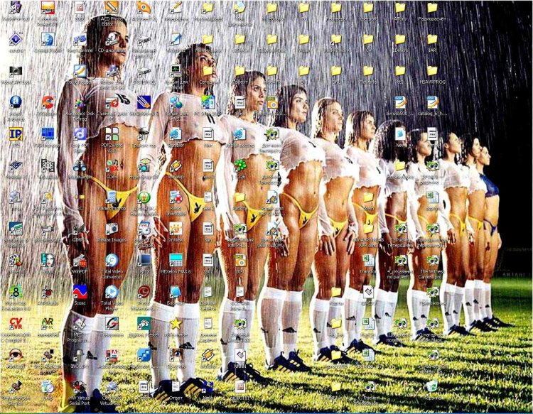 Naked women football players