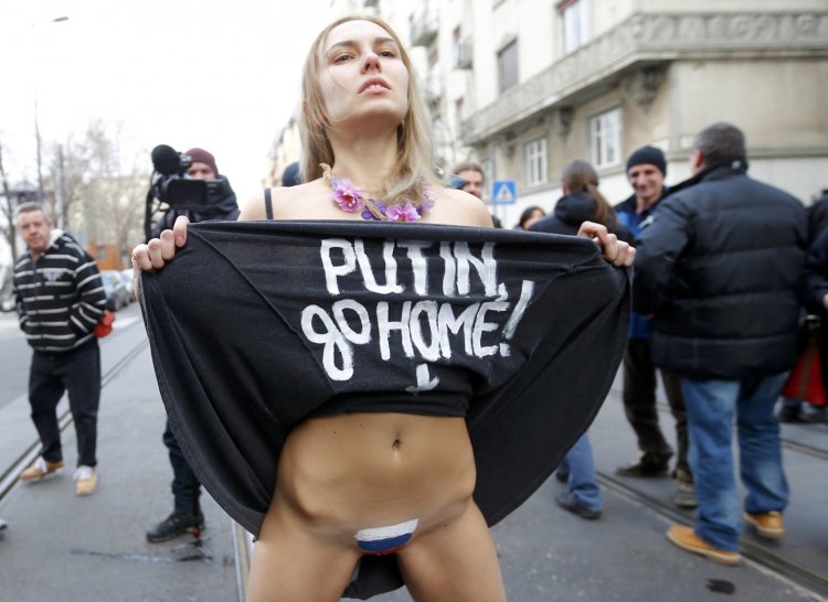 Naked Ukrainian feminists