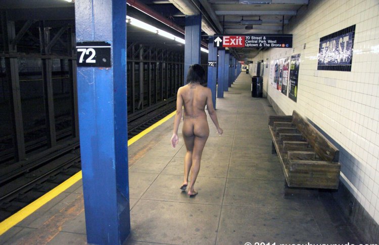 Naked women in the subway