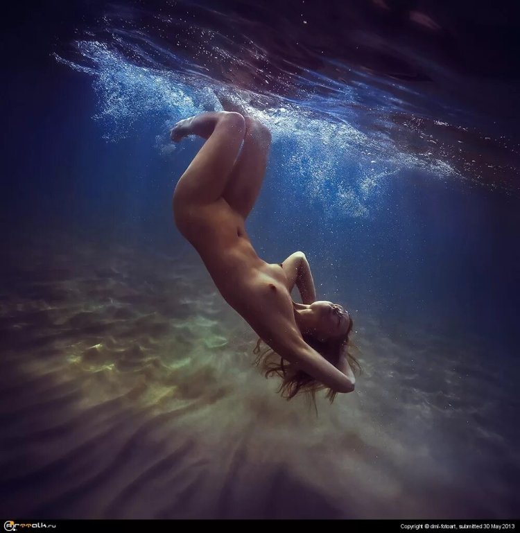 Beautiful naked under water