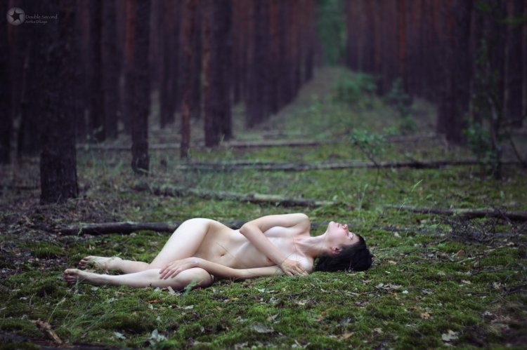 Girls in the forest naked