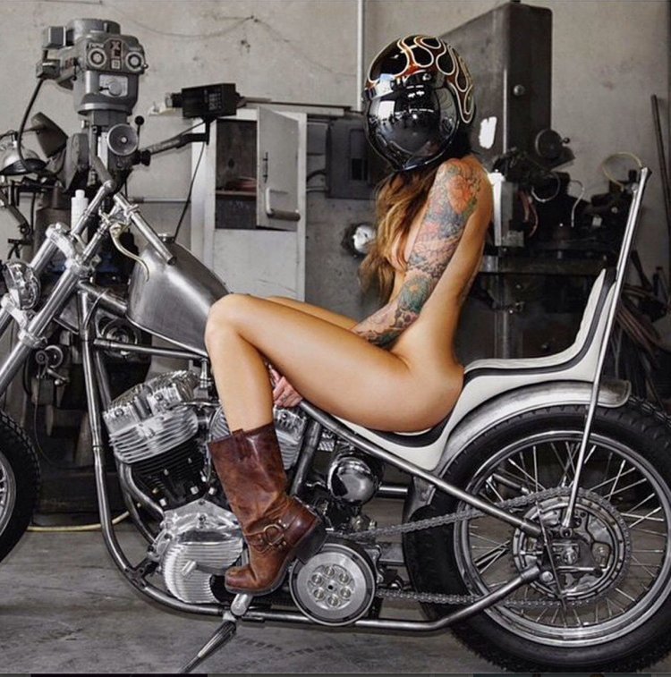 Naked girls on motorcycles