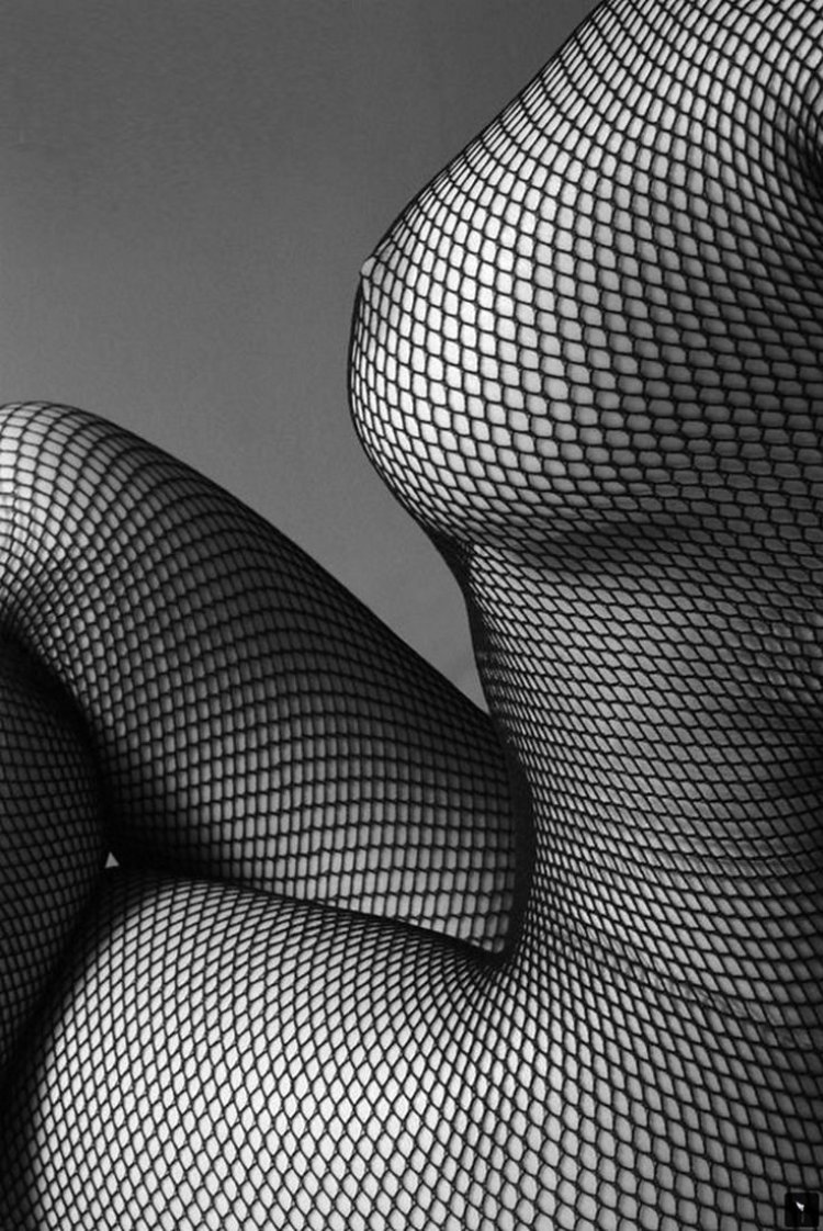 Girls in mesh tights