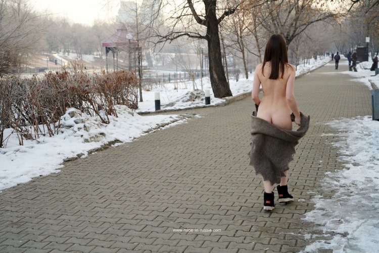 Women in the winter on the street