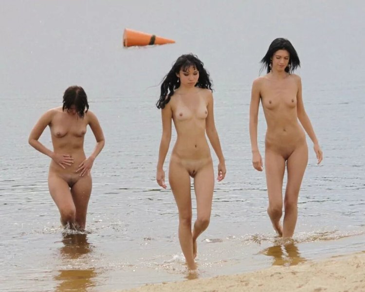 Girl on a nudist beach