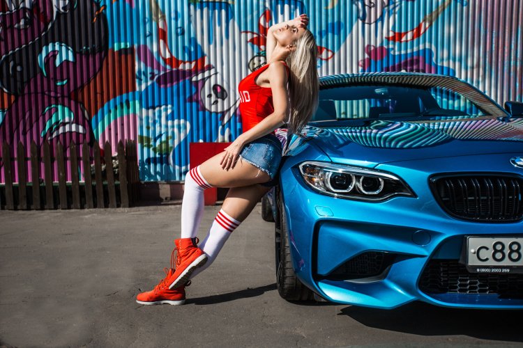 BMW and girl