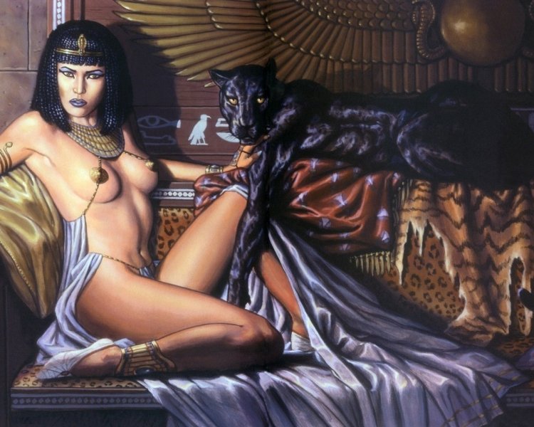 Cleopatra is naked