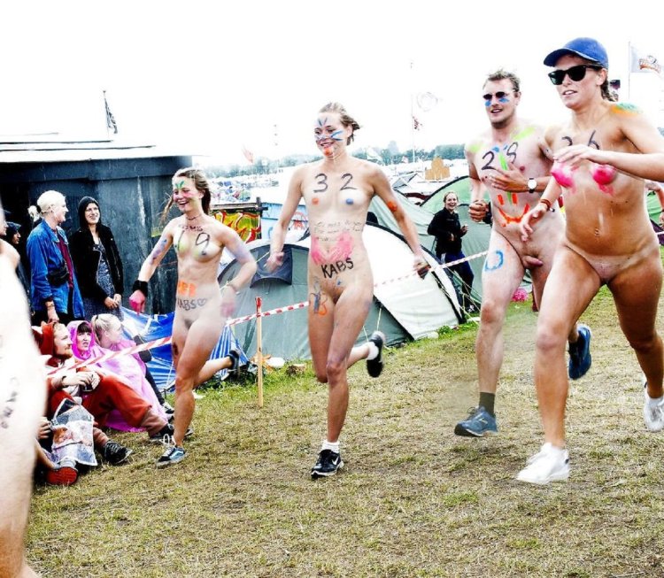 Naked women at the festival