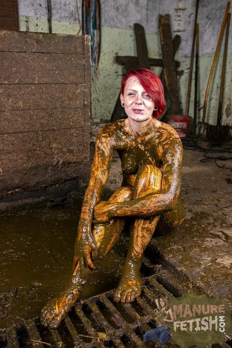 Woman in mud