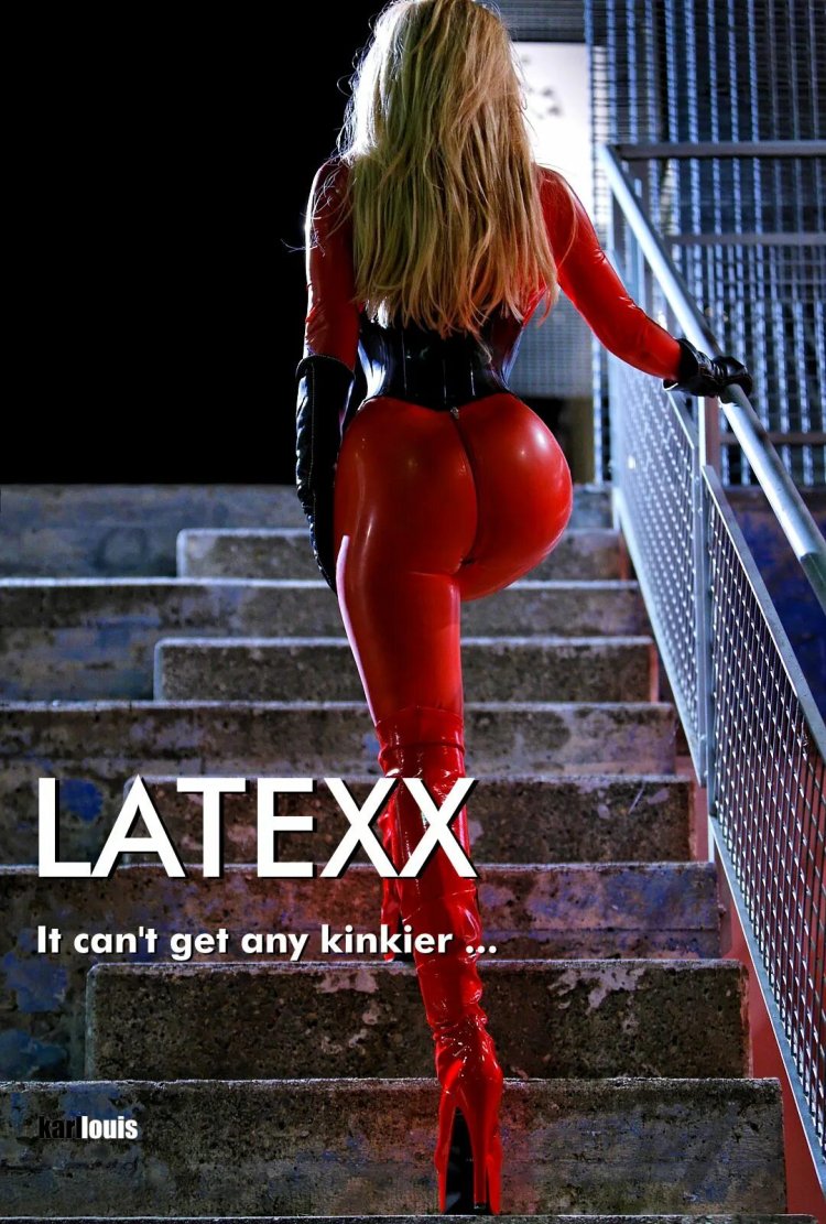 Blonde in latex