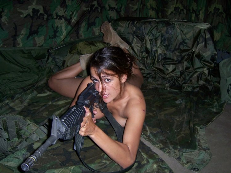 Russian girl with weapons