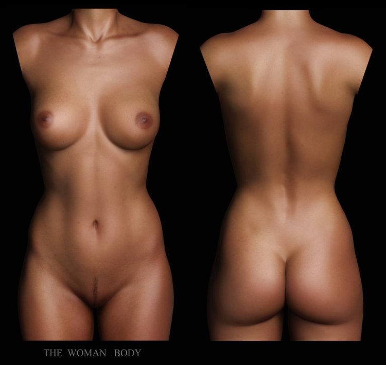 Ideal naked female body