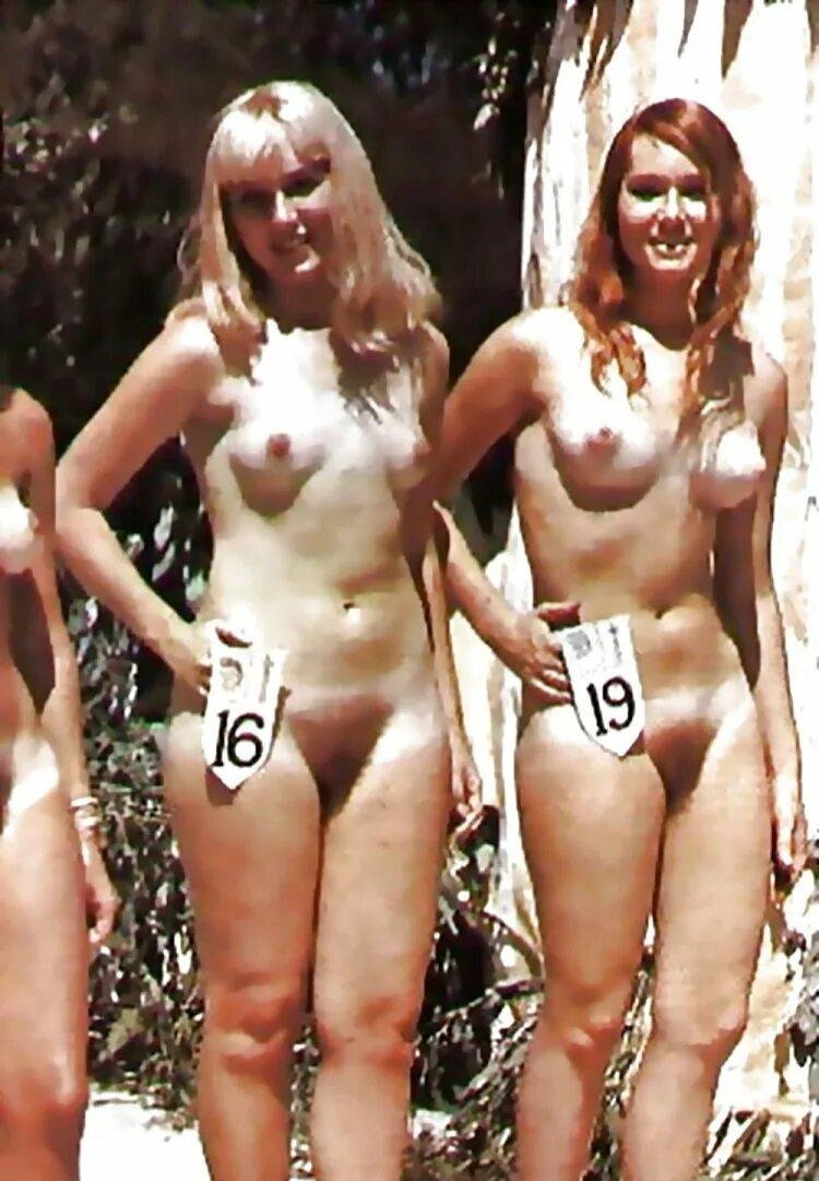 Retro naked beauty contests