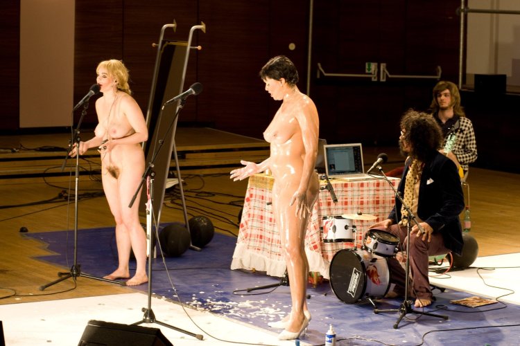 Naked girls on stage