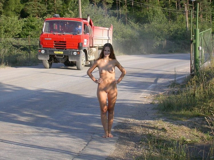 Naked girls on the highway