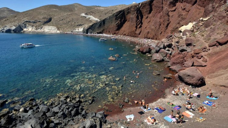 The red beach of Santorini