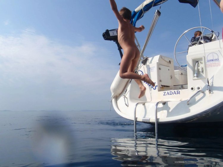 Boys on a yacht