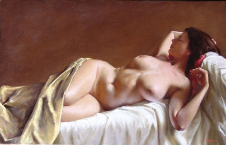 Zinaida Serebryakova sleeping model