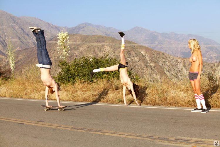 Girl on a skateboard