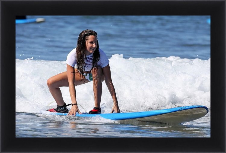 Ashley Tisdeil on surf